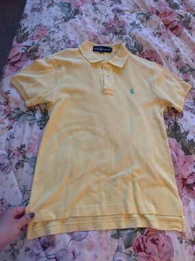 Polo by Ralph Lauren Yellow Polo with Green Pony Embroidery. Fits like S